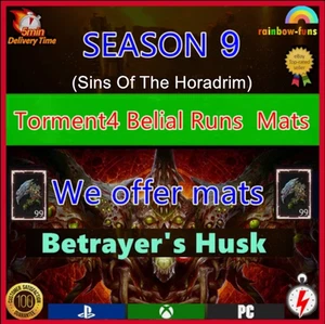 Diablo 4 Season 10🔥All Runes Power Leveling Gold✔️Betrayer's Husk Belial Runs✨ - Picture 1 of 1