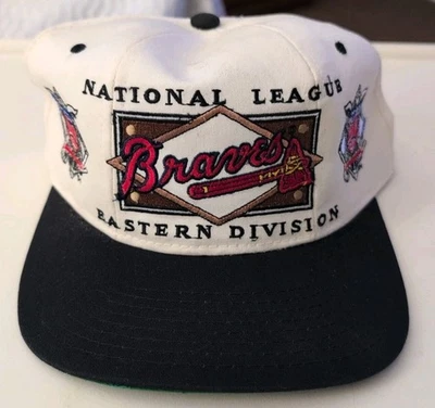  NUEVO 1995 STARTER ATLANTA BRAVES NLED GORRA DE ARRANQUE SOMBRERO CON ETIQUETAS Foto 1 de 4
