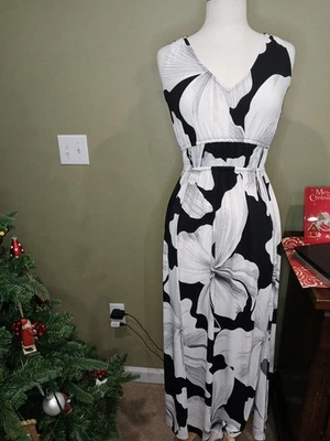 Vestido maxi longo floral White House Black Market Outlet XXSMALL sem mangas  - Imagem 1 de 4