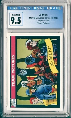1990 Marvel Universe Series I #140 X-Men – CGC 9.5 Gem Mint – Team Picture - Image 1 of 2