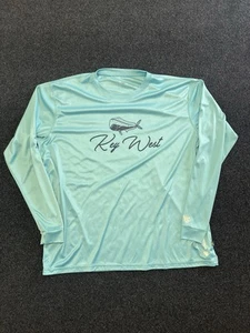 Banana Boat UPF 50+ Key West Florida Fishing Shirt Teal Size XL Lightly Worn Pic - Picture 1 of 6