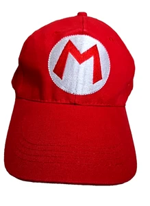 SUPER MARIO BROS Cap Red LOGO Hat Official Adult Costume Cosplay - Picture 1 of 4