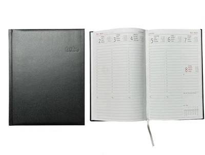 1 Buchkalender Wochenplaner 2026 in A5 Schwarz black Tagesplaner Terminplaner - Bild 1 von 3