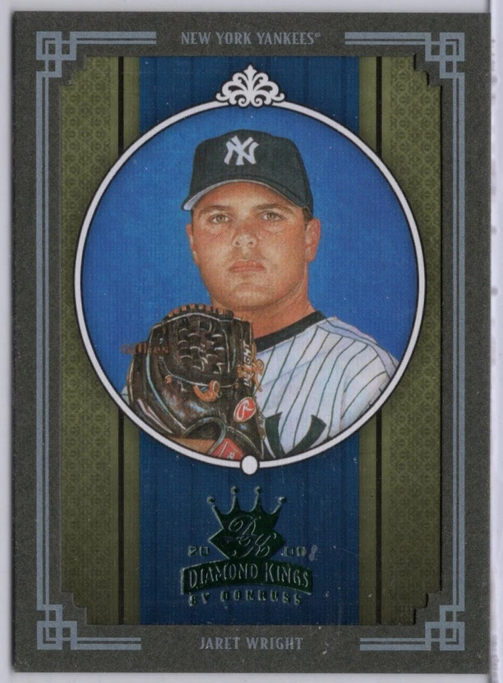2005 Donruss Diamond Kings Framed Green #372 Jaret Wright #'d 45/50 - Image 1 of 2