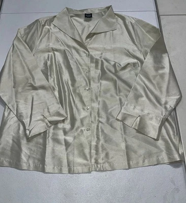 Blusa Top Eileen Fisher Seda Abotonada Talla 2X?Formal Fiesta Cóctel Foto 1 de 4