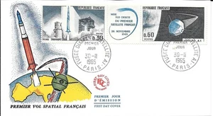 France 1965 FDC Fusee Diamant Satellite YT 1464 Et 1465 - Picture 1 of 1