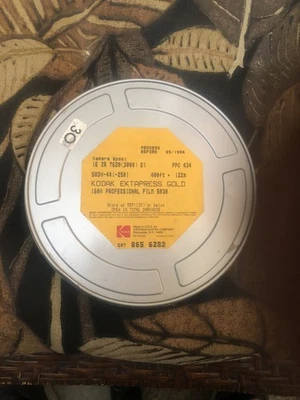 16mm 400’ Kodak  Ektapress Gold 1600 ASA Color Outdated  O9/ 1994 Movie film - Image 1 of 3