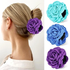 3 Stück Vintage Rose Blume Haarkrallen Clips mit starkem Halt Blumen Hochsteckfrisur Haar  - Bild 1 von 12