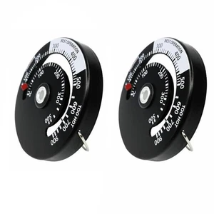 Magnetic Wood Stove Pipe Temperature Gauge Thermometer 2 Pieces Complete Set - Foto 1 di 14