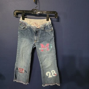 Vintage Disney Store Minnie Embroidered Jeans Girls Sz Small Y2K - Picture 1 of 10