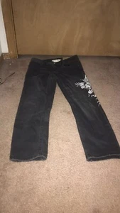 zara girls black slim jean embroidered  - Picture 1 of 3