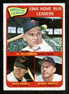 O-Pee-Chee 1965 3 Mickey Mantle Harmon Killebrew Home Run LL centrado buen color - Imagen 1 de 2