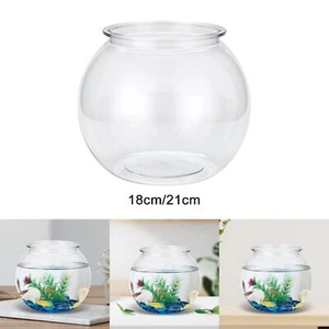 Transparent small aquarium fish tank clear fish glass vase table for - Picture 1 of 7