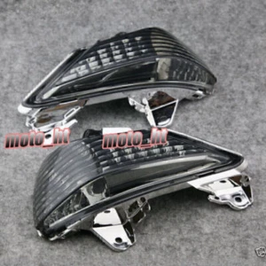 PAIR Motorcycle Front Turn Signal Fit Kawasaki ER650C ER-6n 2009 2010 Smoke Lens - Picture 1 of 3
