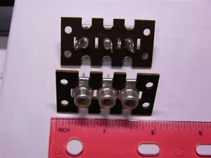 2 Vintage 3 Audio RCA Jack Phenolic Chassis Mount Strip W/Solder Terminations - Picture 1 of 1