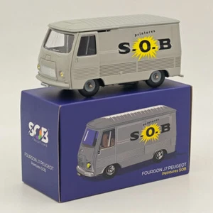 Norev 1/43 Fourgon J7 Peugeot Pinturas SOB Gris Diecast Modelo Coches Colección - Imagen 1 de 8