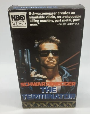 The Terminator VHS Tape 1984 Schwarzenegger Sci-Fi First HBO Video Release Rare - Image 1 of 4