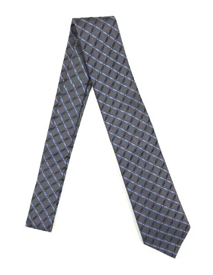 Jos. A. Corbata para hombre Bank Reserve gris y azul geométrica 100 % seda L 58" Foto 1 de 4