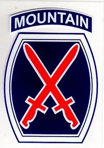 Tenth Mountain Division Decal - Picture 1 of 1