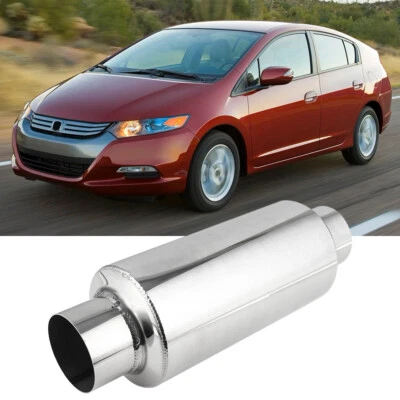 Silenciador resonador de escape de 2,5" entrada/salida 12" tono profundo para Honda Insight 2010-2014 Foto 1 de 4