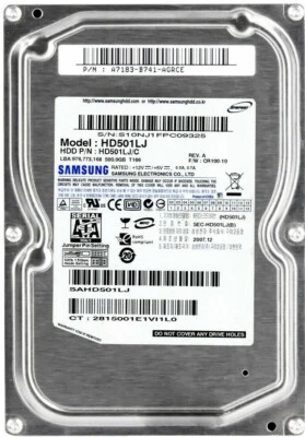 Hard Samsung 500GB SpinPoint T166 HD501LJ 8MB 7200u/Min SATA II 3.5'' Inch - Image 1 of 3