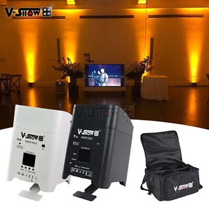 V-Show Batería Inalámbrica DMX Wifi Control Remoto LED Boda Uplight 6x18 RGBWAUV - Imagen 1 de 21
