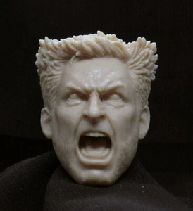 6434 Hugh Jackman Wolverine RESIN UNPAINTED HEAD SCULPT Action figures 1/6 Scale - Picture 1 of 3