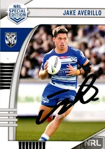 Signed 2022 CANTERBURY BULLDOGS NRL Card JAKE AVERILLO Special Edition - Picture 1 of 3