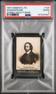 Shakespeare 1901 Ogden’s LTD. Guinea Gold-F Base #125 PSA 2 Pop 5, 20 superior - Imagen 1 de 2
