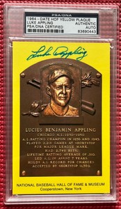 PSA/DNA certified slabbed LUKE APPLING signed YELLOW/GOLD HOF CARD autographed