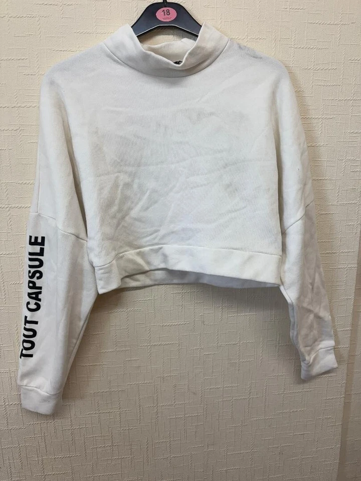 Ladies Womens Turtle Neck Long Sleeve Crop Top T-shirt Tops Womens Top - Image 1 of 1