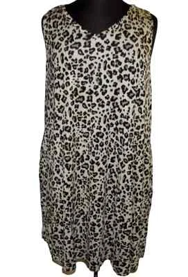 Maurices Women's Leopard Print Stretchy Sleeveless Dress -Pockets-Plus Size 4X - Изображение 1 из 4