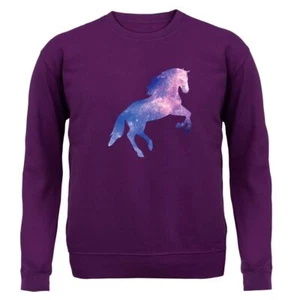 Galaxy Horse - Kids Hoodie / Sweater - Rider Riding Love Horses Equestrian Ride - Picture 1 of 20