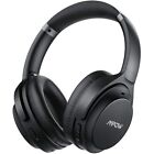 Black Noise Cancelling Headphones Wireless Bluetooth Mic Headset Type-C Charger