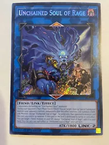 PRE-SALE YUGIOH x3 RA02-EN041 UNCHAINED SOUL OF RAGE - SECRET RARE 1st EDITION - Picture 1 of 2