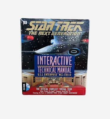 Star Trek TNG Interactive Technical Manual CD-ROM Apple QuickTime VR 1994 PC Mac - Image 1 of 4