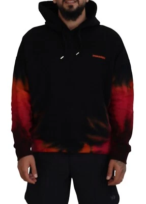 DSQUARED2 Sweater Black Red Cotton Hooded Tie Dye Pullover IT48/US38/M 800usd - Image 1 of 4