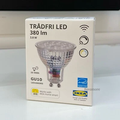 Ikea TRÅDFRI LED bulb GU10 380 lumen, smart wireless dimmable/white spectrum NEW - Image 1 of 3