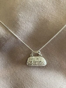 Crystal Handbag Pendant 925 with Chain - Picture 1 of 6
