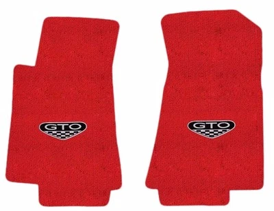 NEW! FLOOR MATS 2005 - 2006 PONTIAC GTO CREST Embroidered Logo Carpet Set of 2 - Image 1 of 4