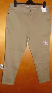 M&S Jeans Cotton Rich Mid Rise Super Skinny w/Stretch 18R L28" Mole BNWT - Picture 1 of 1
