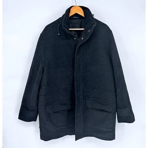 Nordstrom by Jacob Siegel Mens 100% Wool Charcoal Gray Pockets Lined Coat Sz L - Picture 1 of 9