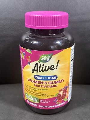 Nature Way Alive! Women’s Gummy Multivitamins Zero Sugar 50ct  EXP 7/25 - Image 1 of 3