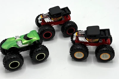 风火轮 Monster Trucks 批量 3 – 2 骨摇器和 1 个绿色 – 1: 64 压铸 — 第 1/4 张图片