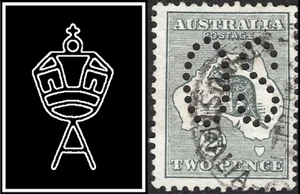 1913 Australia 2d Gris primera marca de agua canguro estampilla sistema operativo grande buen usado - Imagen 1 de 1