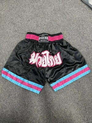 Revgear Shorts Mens XL Black Muay Thai Training Fighting Kick Boxing MMA - Image 1 of 4