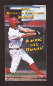 South Alabama Jaguars--1998 Baseball Pocket Schedule--Pizza Hut--Sun Belt - Picture 1 of 2