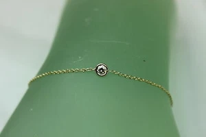 0.22 CARAT DIAMOND BY THE YARD BRACELET  14KT YELLOW GOLD - Picture 1 of 6