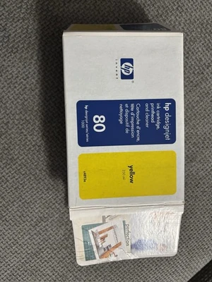 HP DesignJet Ink Cartridge 80 Yellow C4873A - Brand New! 175ml Expired 07/10  - Image 1 of 4