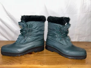 SOREL Kaufman Canada Green WINTER Snow Boots Insulated Felt Liner Women's 10 - Picture 1 of 9